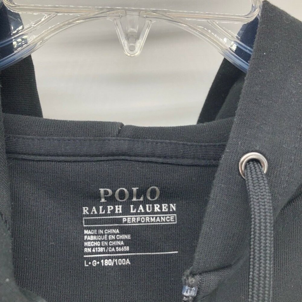 Polo Ralph Lauren Mens Zip Up Hoodie Black Size L - Picture 7 of 8